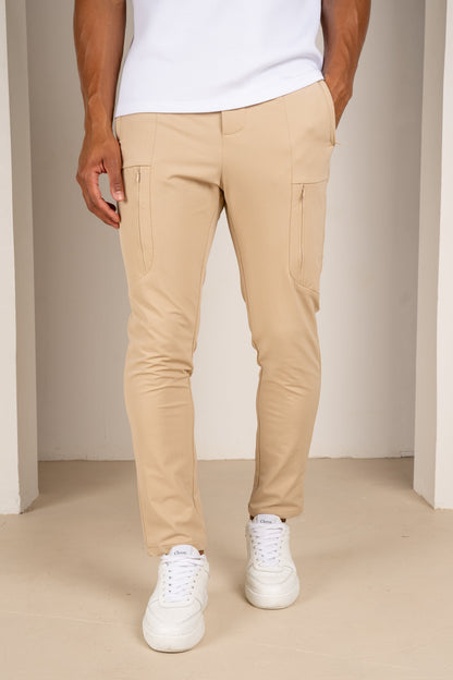 Tailored Tech Cargo Pants - Stone