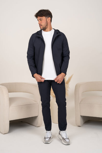 Premium Technical Windbreaker Jacket - Navy