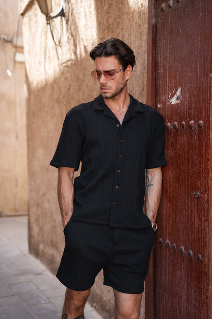 Jacquard Resort Shorts - Black